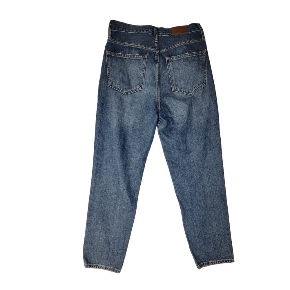 Madewell High Rise The Mom Jean Denim Stretch Downey Wash Blue Size 27 A375 - Picture 4 of 10